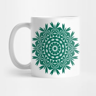 Mini Leaf Mandala (Green) Mug